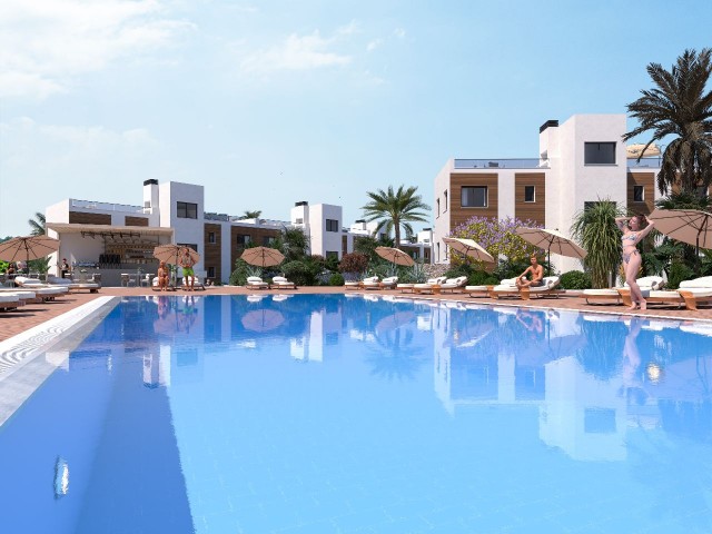 2+1 flats for sale in Karaağaç, one of the most beautiful places in Kyrenia