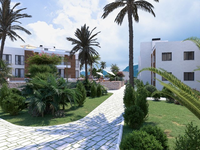 2+1 flats for sale in Karaağaç, one of the most beautiful places in Kyrenia