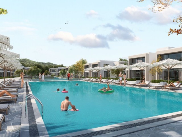 1+1 flats for sale in Lapta area, one of the most beautiful places in Kyrenia