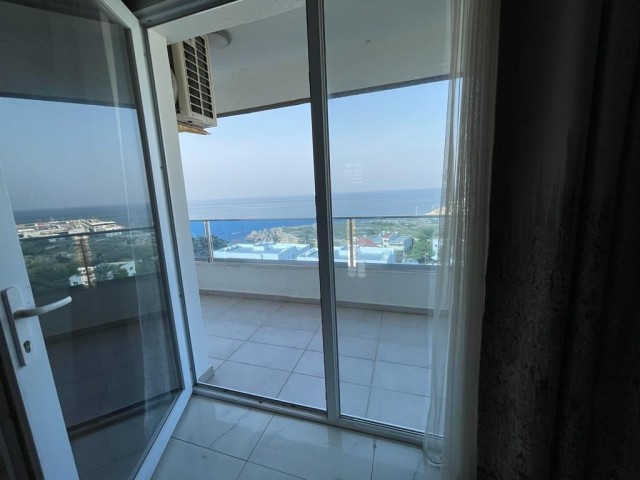 SPACIOUS LUXURY FURNISHED 1+1 FLAT FOR RENT IN KYRENIA CENTER WITH SEA VIEW