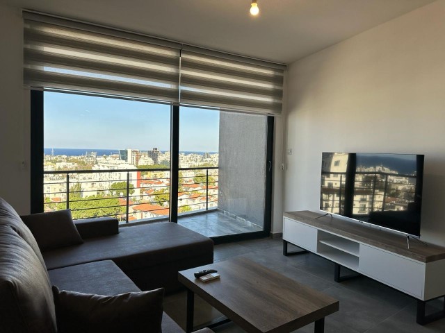 LUXUSMÖBLIERTE 1+1-WOHNUNG ZU VERMIETEN IM KYRENIA-ZENTRUM MIT ATEMBERAUBENDEM MEERBLICK