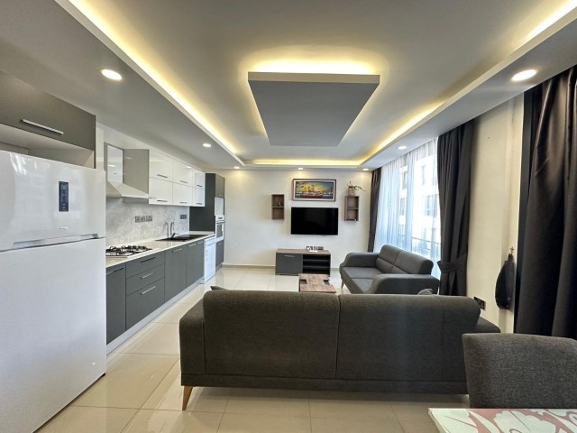 Luxury furnished 1+1 apartment in a complex with a pool in the center of Kyrenia