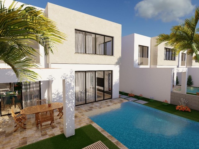 LUXURY 3+1 DUPLEX VILLA WITH PRIVATE AND PUBLIC SWIMMING POOL, GYM, AND CHILDREN'S PLAYGROUND AREA