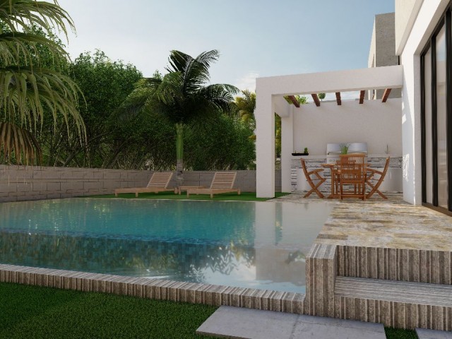 LUXURY 3+1 DUPLEX VILLA WITH PRIVATE AND PUBLIC SWIMMING POOL, GYM, AND CHILDREN'S PLAYGROUND AREA