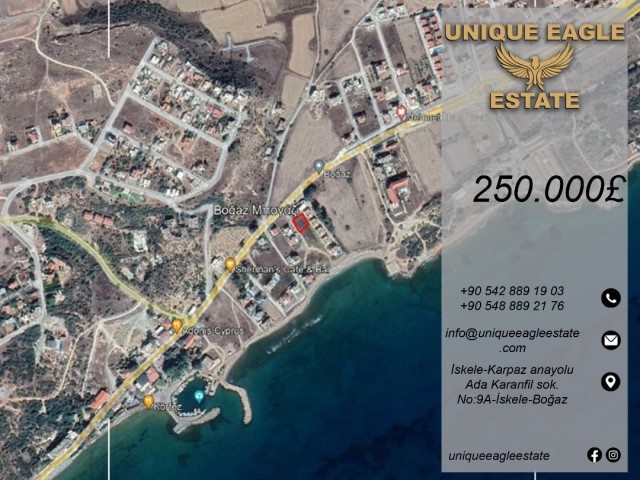 576 SQUARE METER BUILDING PLOT IN ISKELE BOGAZ £250.000