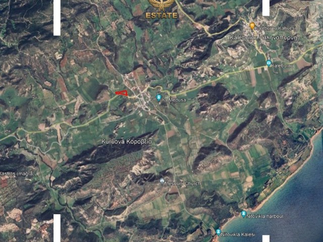 9.700 SQUARE METER FOR SALE LAND WITH TURKISH TITLE DEED IN KURUOVA-KARPASIA  PER DONUM 