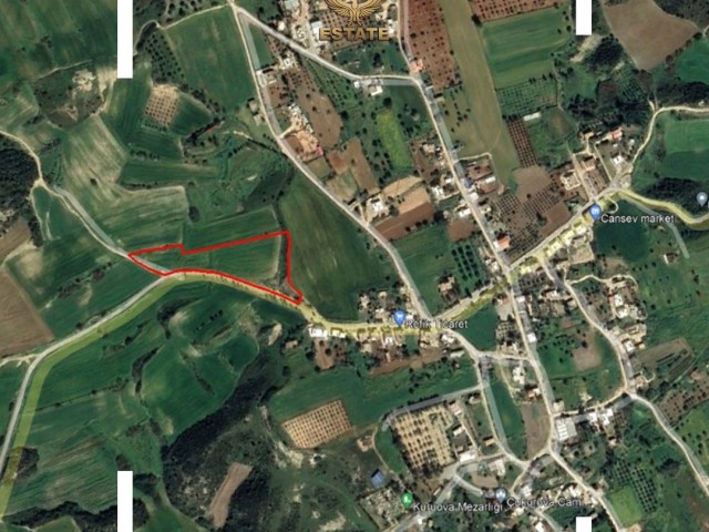 9.700 SQUARE METER FOR SALE LAND WITH TURKISH TITLE DEED IN KURUOVA-KARPASIA  PER DONUM 