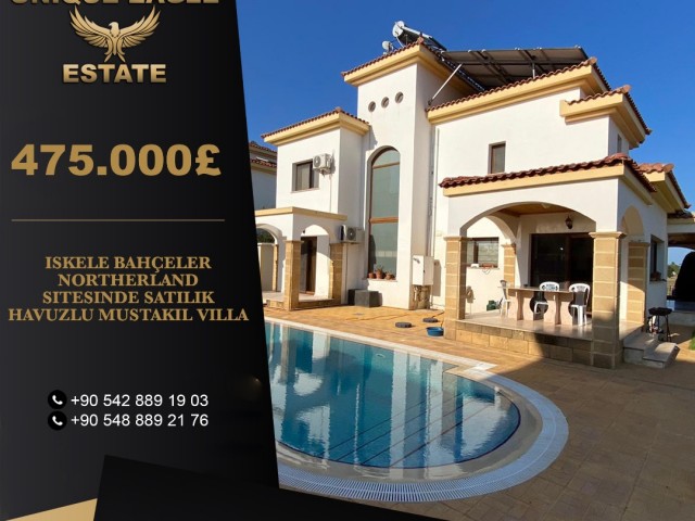 FOR SALE PRIVATE DETACHED VILLA WITH POOL IN ISKELE BAHÇELER-NORTHERLAND SITE