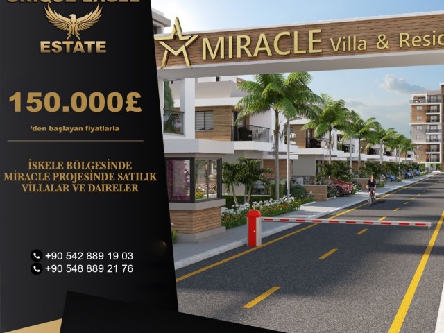 VILLAS AND APARTMENTS FOR SALE ISKELE REGION IN THE MIRACLE PROJECT PRICING COMMENCES AT 150.000£