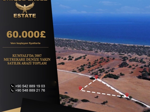 FOR SALE LAND NEAR THE SEA 2,007 SQUARE METERS IN KUMYALI