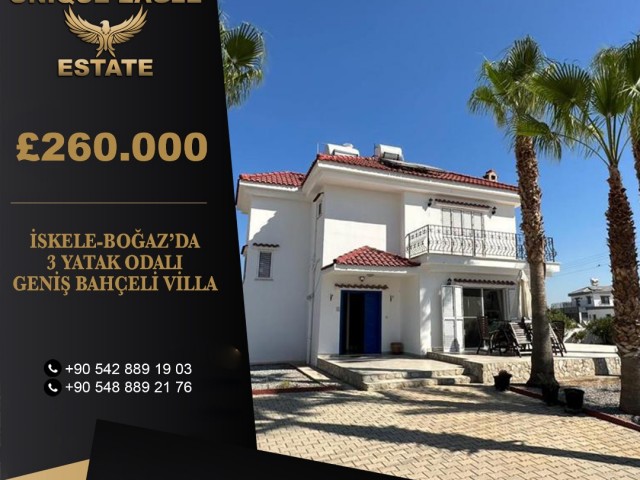 VILLA MIT 3 SCHLAFZIMMERN UND GROSSEM GARTEN IN İSKELE-BOĞAZ