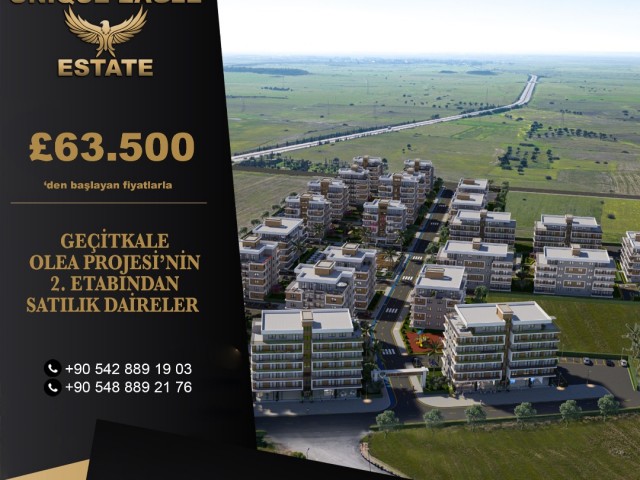 GEÇİTKALE OLEA PROJESİ’NİN 2. ETABINDAN SATILIK DAİRELER £63.500’DEN BAŞLAYAN FİYATLARLA