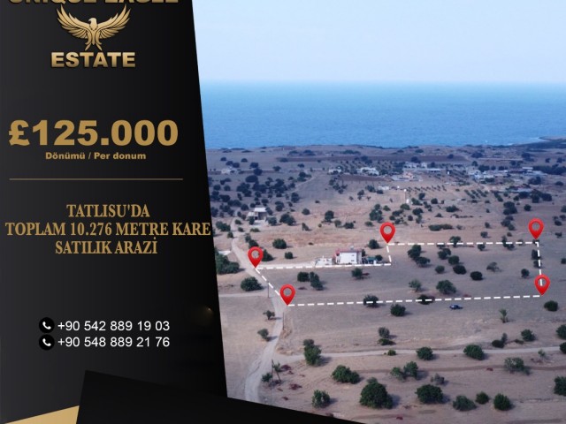 TATLISU'DA TOPLAM 10.276 METRE KARE SATILIK ARAZİ £125.000 DÖNÜMÜ