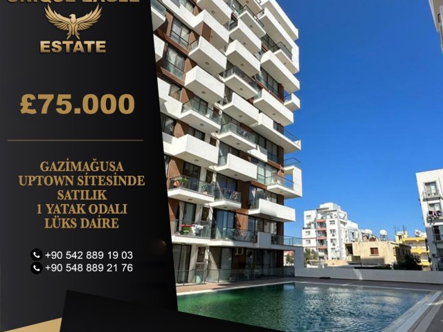 GAZİMAĞUSA UPTOWN SİTESİNDE SATILIK 1 YATAK ODALI LÜKS DAİRE