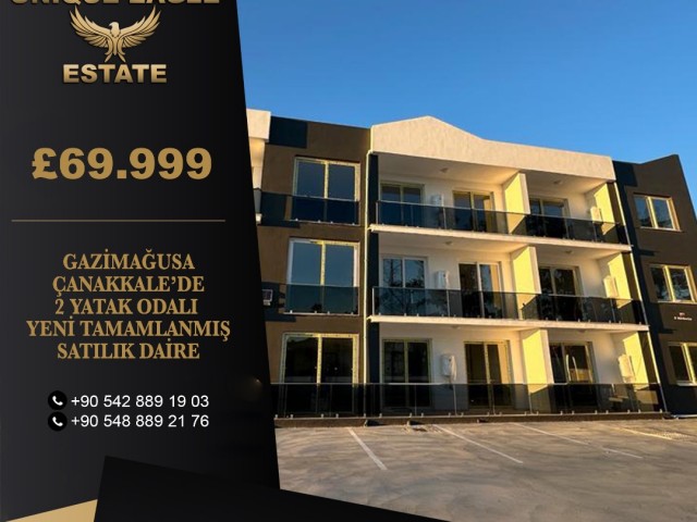 GAZİMAĞUSA ÇANAKKALE’DE 2 YATAK ODALI YENİ TAMAMLANMIŞ SATILIK DAİRE 