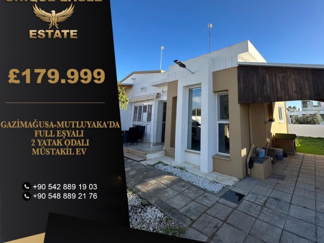 FOR SALE FULLY FURNISHED 2-BEDROOM DETACHED HOUSE IN GAZİMAĞUSA-MUTLUYAKA