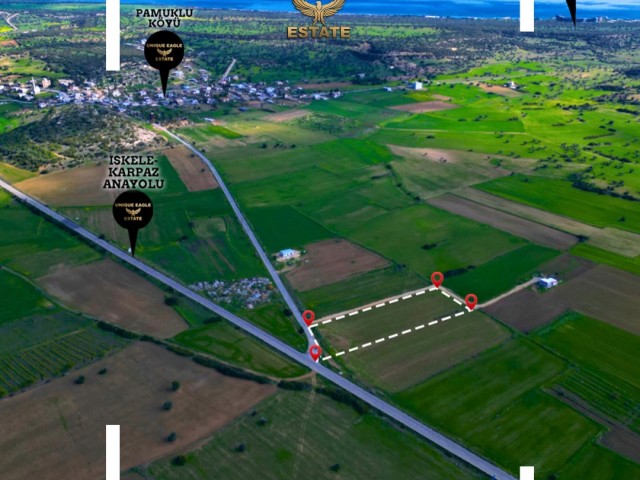 INSGESAMT 6.789 QUADRATMETER GRUNDSTÜCK AN DER KARPAZ HAUPTSTRASSE ZU VERKAUFEN, FERTIG FÜR 17.000 £