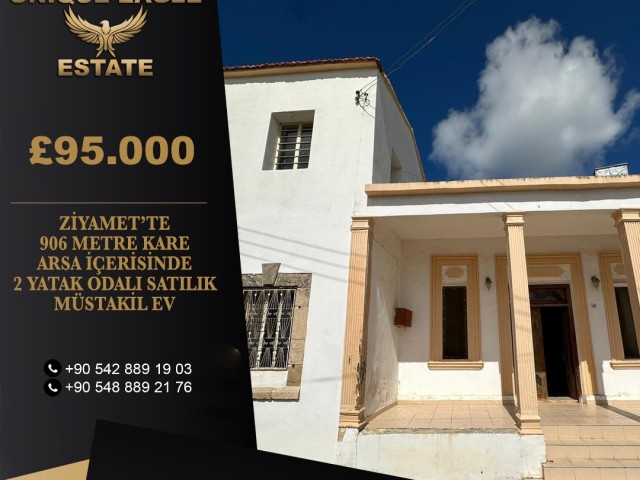 FOR SALE DETACHED HOUSE WITH 2 BEDROOMS ON A 906 SQUARE METER PLOT IN ZİYAMET