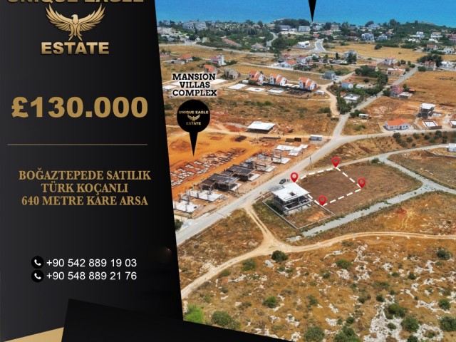 640 SQUARE METERS TURKISH TITLE DEED LAND FOR SALE IN BOĞAZTEPE