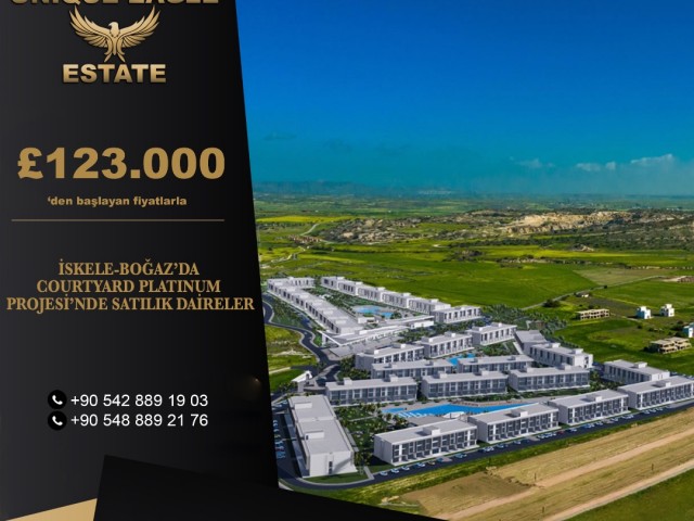 İSKELE-BOĞAZ’DA COURTYARD PLATINUM PROJESİ’NDE SATILIK DAİRELER  £123.000’DAN BAŞLAYAN FİYATLARLA