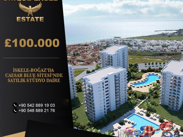 STUDIO APARTMENT FOR SALE IN CAESAR BLUE SITE İSKELE-BOĞAZ