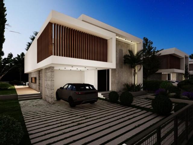 Super luxury 4 villas project in Çatalköy, Girne, 340m2 villa, 720m2 detached garden