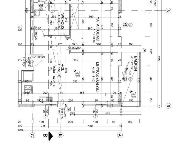 Olea Residence yeni site içerisinde dağ manzaralı satılık 1+1