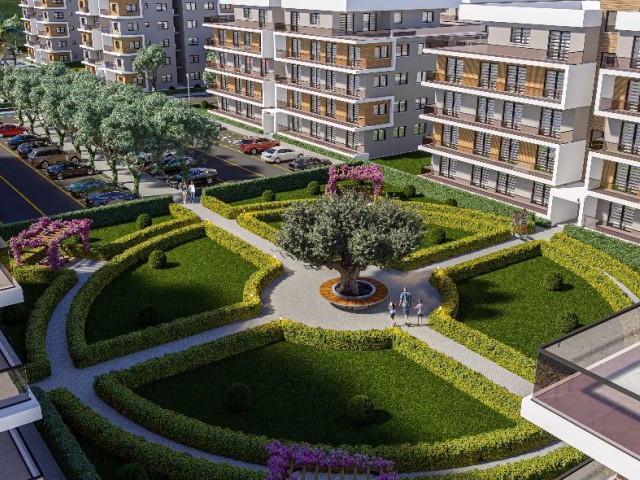 Olea Residence yeni site içerisinde dağ manzaralı satılık 1+1