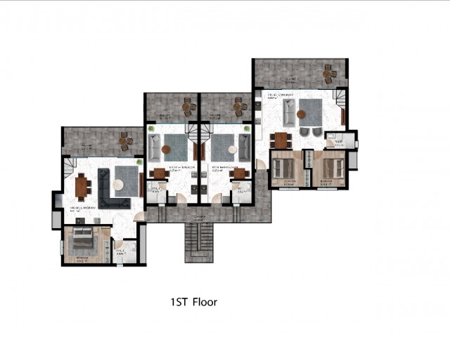 Prestijli Aloha Life kompleksinde (Recaioğlu Grubu) stüdyo dairesi.