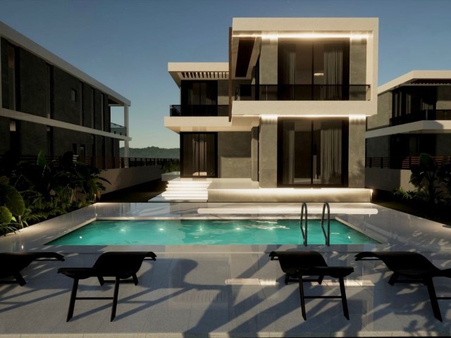 A luxurious modern 4+1 villa is for sale in a residential mini-complex