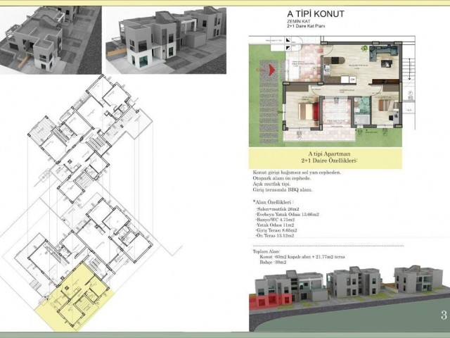 GONYELI 2+1 BAHCELI ERDGESCHOSS 2+1 PENTHOUSE 3+1 ERDGESCHOSS UND 2+1 DUPLEX-WOHNUNG