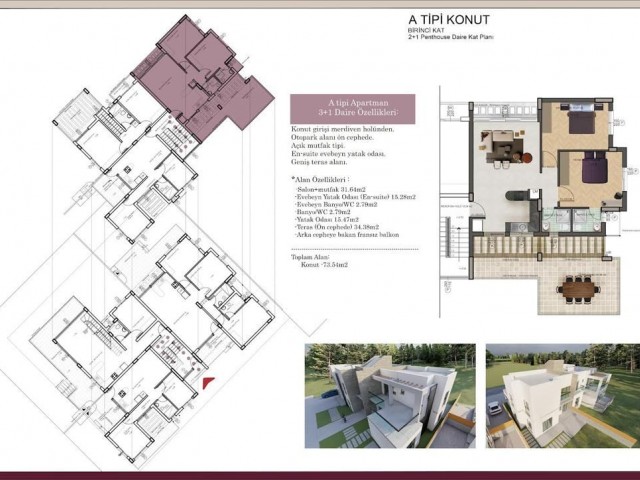 GONYELI 2+1 BAHCELI GROUND FLOOR 2+1 PENTHOUSE 3+1 GROUND FLOOR AND 2+1 DUPLEX FLAT