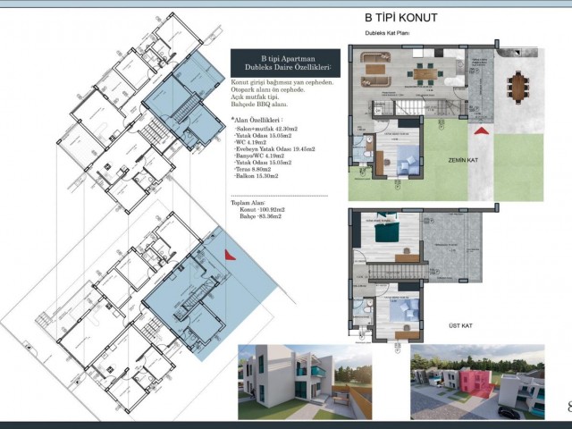 GONYELI 2+1 BAHCELI GROUND FLOOR 2+1 PENTHOUSE 3+1 GROUND FLOOR AND 2+1 DUPLEX FLAT