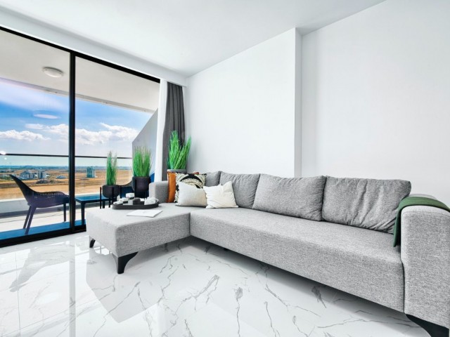 2+1 Flat with Sea View in İskele Long Beach, Grand Sapphire, Block B