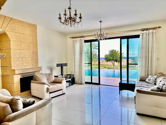 Spacious Seafront Fully Furnished 3+1 Villa in Lapta With Fantastic Sea and Mountain View