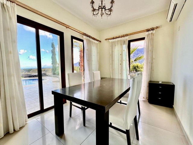 Spacious Seafront Fully Furnished 3+1 Villa in Lapta With Fantastic Sea and Mountain View