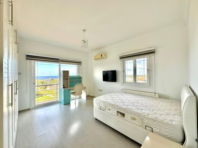 Charming 3+1 Villa For Rent with Private Swimming Pool, Shed, and Stunning Sea Views in Çatalköy