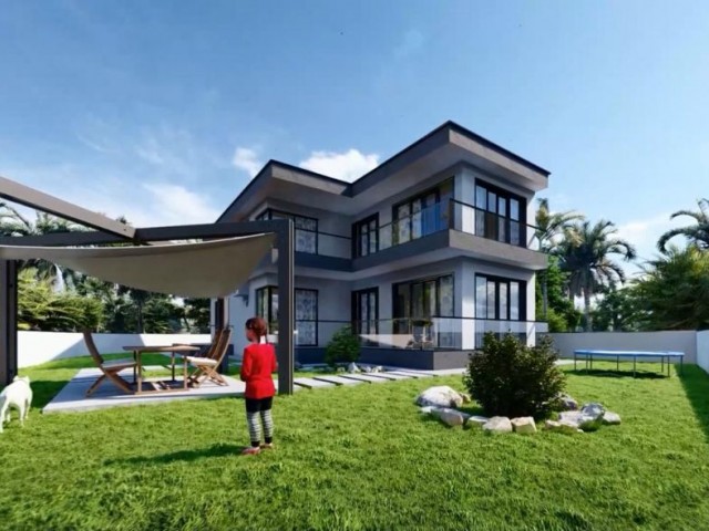 Girne Zeytinlik'te çok aranan lokasyonda satılık yeni, modern 4 yatak odalı villa!