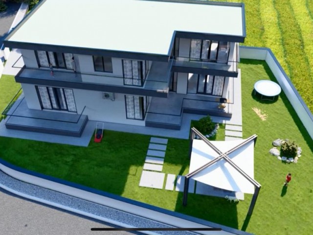 Girne Zeytinlik'te çok aranan lokasyonda satılık yeni, modern 4 yatak odalı villa!