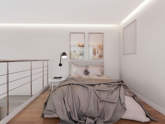 Makellose 1+1 Penthouse-Wohnung mit privater Dachterrasse in einem Luxusresort in Küçük Erenköy