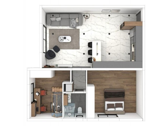 3+1 Flat for Sale in Guzelyurt