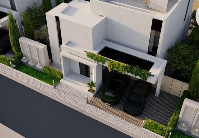 4+1 325m2 modern villa for sale 400 meters from the sea (48 months loan opportunity to the company)