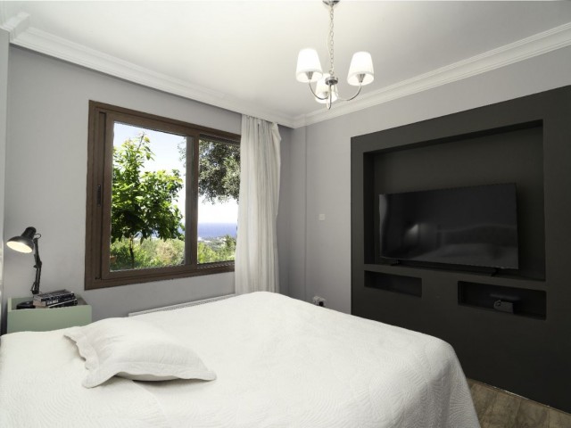 Fully Furnished 4 Bedroom Property with Breath-taking Panoramic Sea Views in nestled in the foothills of Bellapais, the most exclusive location of North Cyprus and Kyrenia - Ready to Move In  - a must-see property if you are looking for views and exclusivity in a peaceful but central location.