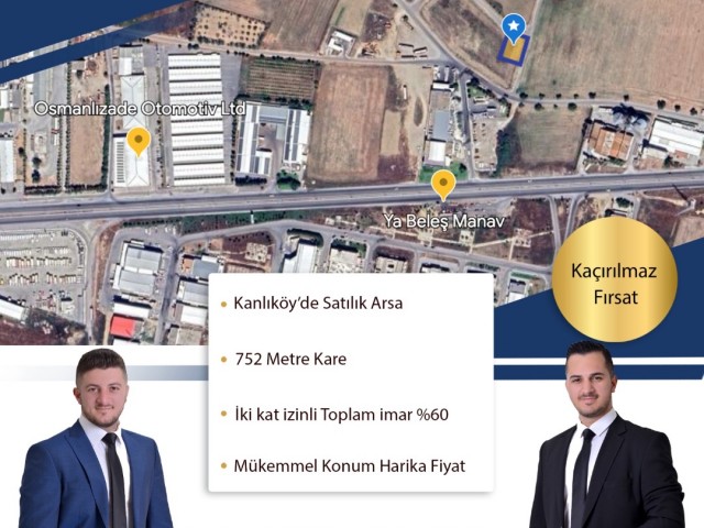 Land for Sale in Great Location in Kanlıköy