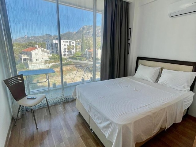 FIRST COME RECEIVES… 1+1 LUXURIOUS FLAT WITH FULLY VIEW WITH MANY FEATURES SUCH AS DOUBLE ELEVATORS, FIBEROPTIC INTERNET IN THE MOST ELITE RESIDENCE BUILDINGS IN GIRNE CENTER..