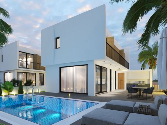 Luxury Villas for Sale in Kyrenia Karşıyaka, Walking Distance to the Sea, in the Project Phase