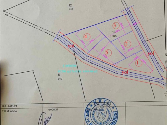 3 Dekaden parzelliertes Land in der Nähe der Karpaz-Hauptstraße in Iskele Bafra