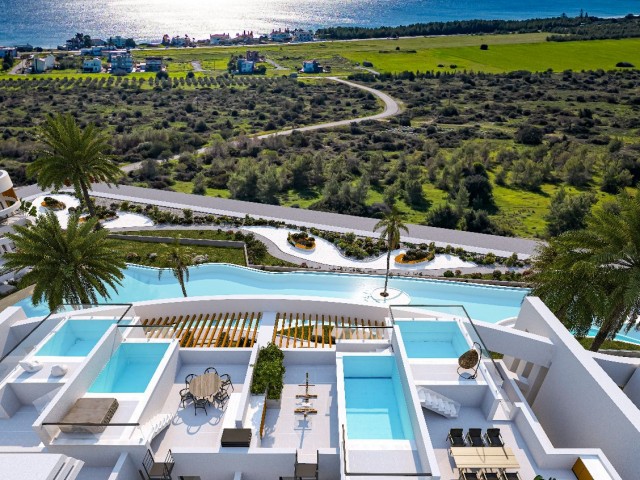 Yeni kompleks MAKI HILL PARK'ta satılık daireler. Bogaz, İskele, Kuzey Kıbrıs.