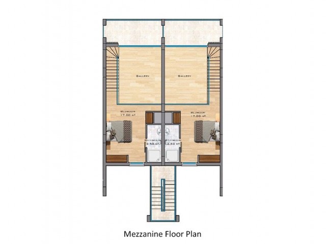 آپارتمان 2+1 LOFT برای فروش در Esentepe.