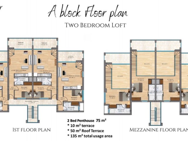 آپارتمان 2+1 LOFT برای فروش در Esentepe.